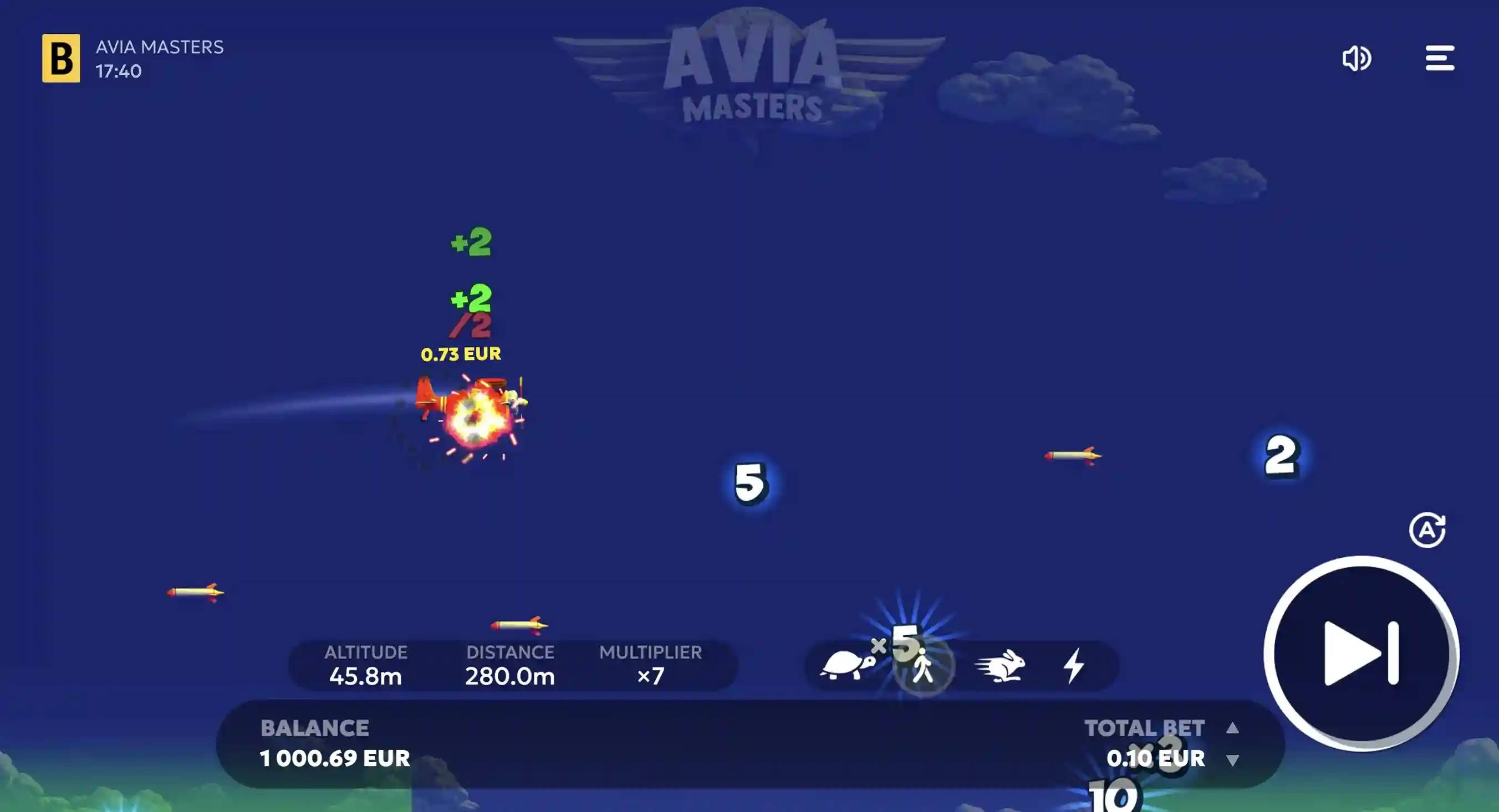 Slot game screen showing how to win