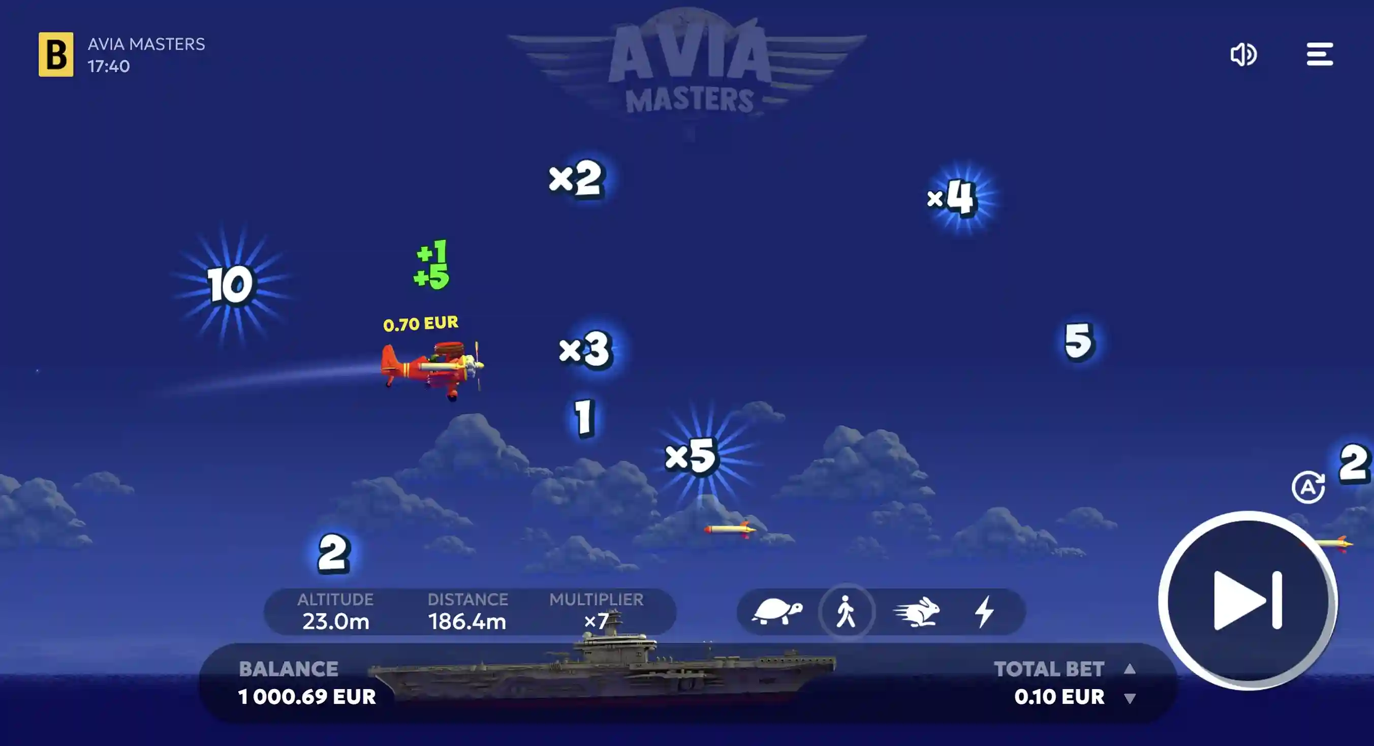 Slot game screen showing how to win